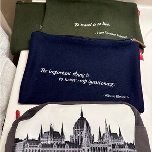 Travel pouches cosmetic bags Set never used